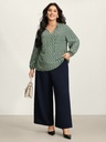 Blusa estampada con mangas abullonadas