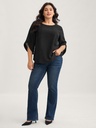 Blusa texturizada de cuello redondo