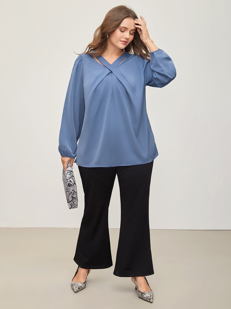 Blusa con escote cruzado