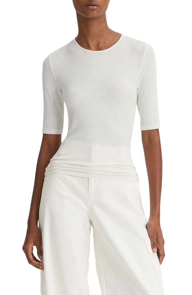 Blusa a rayas con mangas al codo