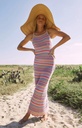 Vestido de rayas de Santa Cruz