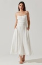 Vestido midi fruncido Andrina