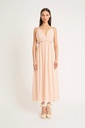 Vestido midi a rayas con aberturas
