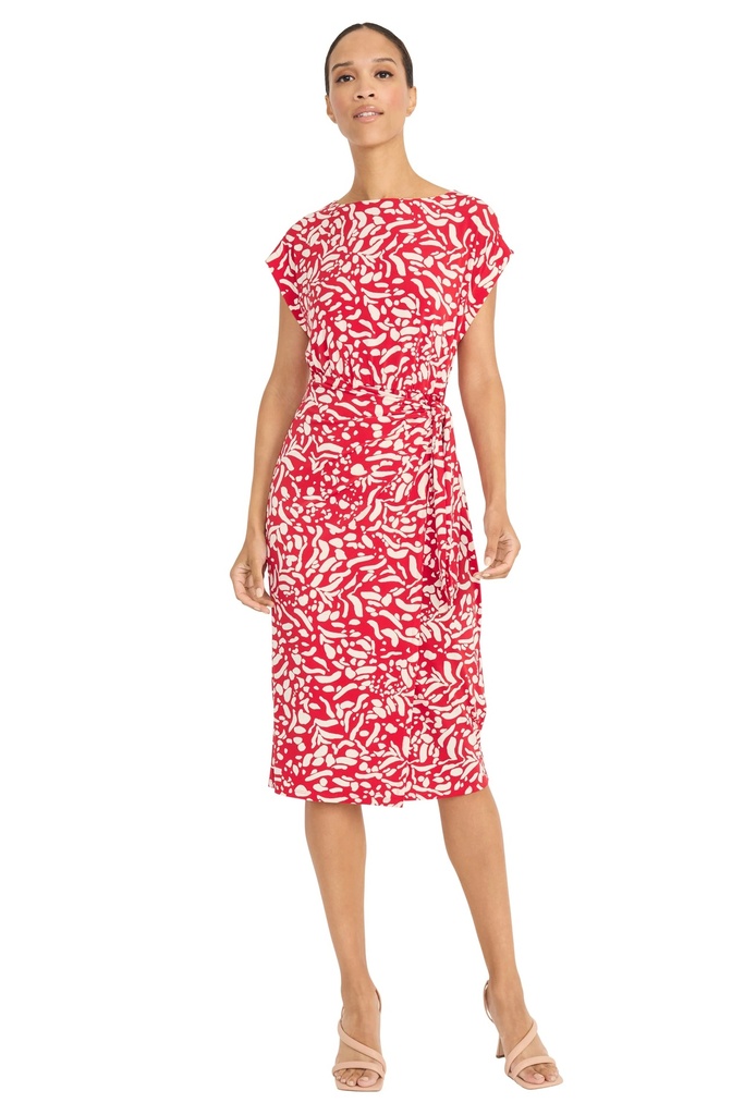 Vestido sólido de falda traslapada Jasmin