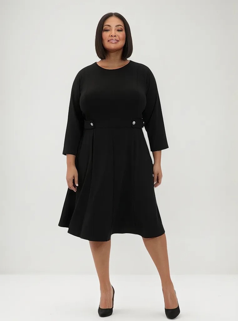 Vestido con trabillas de falda corte A (copia)