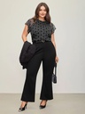 Blusa plisada con cuello con muescas (copia)
