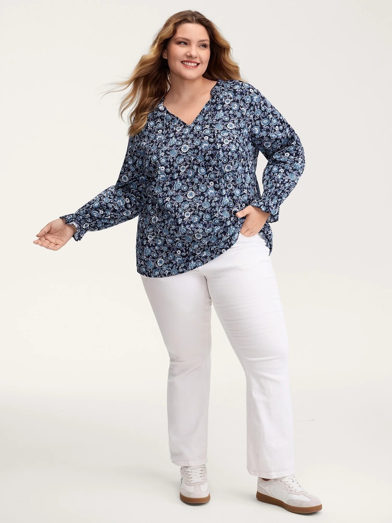Blusa de algodòn con mangas