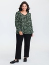 Blusa con mangas de animal print