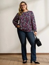 Blusa floral de espalda anudada