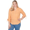 Blusa Henley de manga larga texturizada