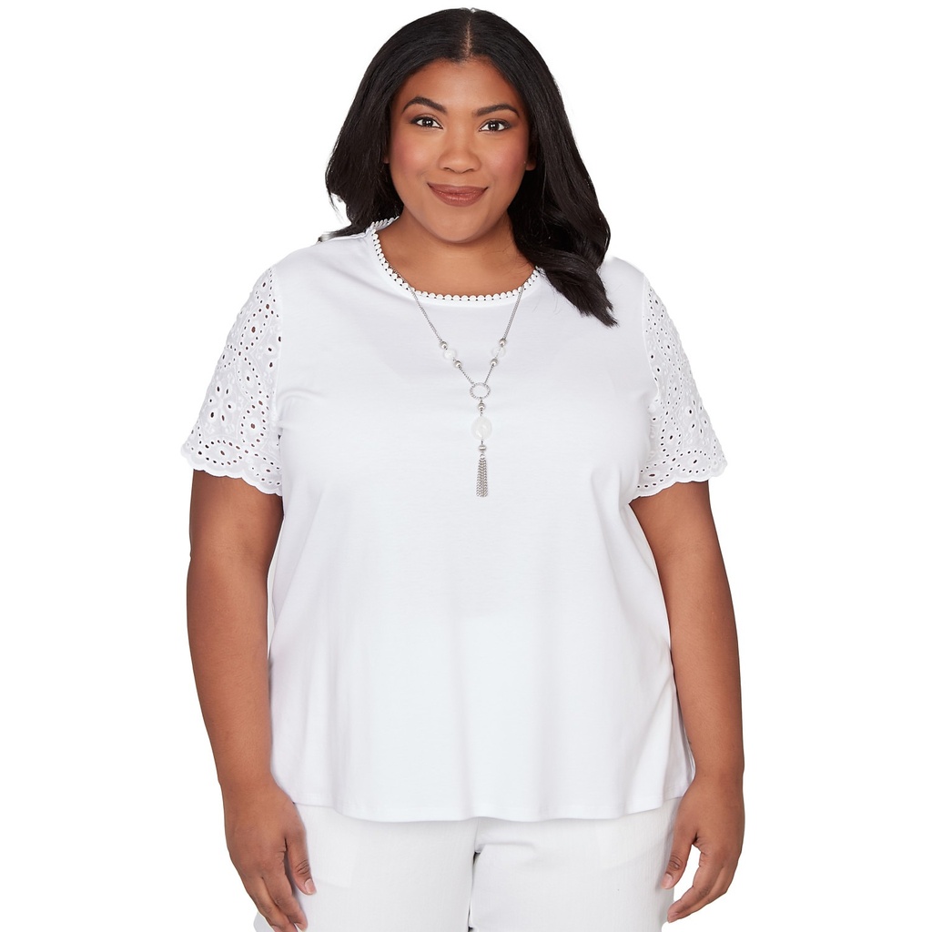 Blusa sólida con mangas de hojales (copia)