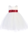 Vestido solido de tul y satén