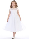 Vestido de con manga corta ilusion