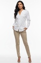 Blusa abotonada con bordado floral 3D