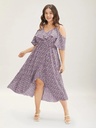 Vestido floral con escote cruzado