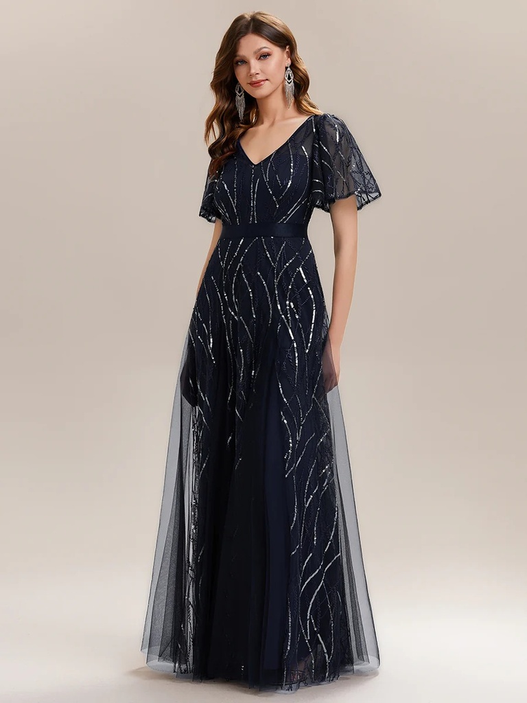 Vestido con escote en V