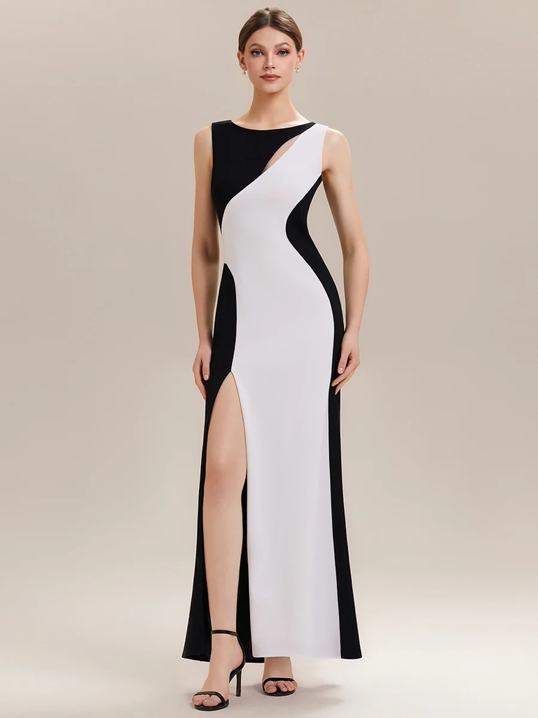 Vestido con escote redondo