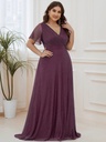 Vestido largo con cintura fruncida