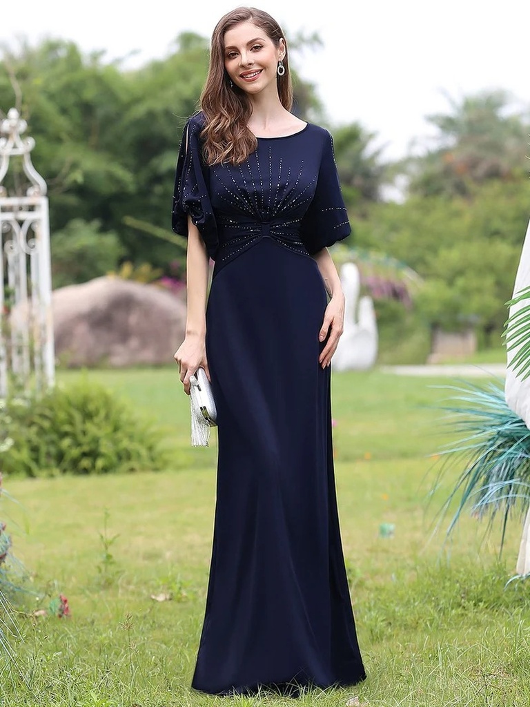 Vestido con manga de cola de pez