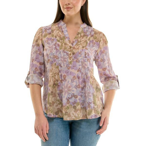 Blusa con delantera plisada