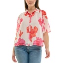 Blusa de gasa con estampado floral