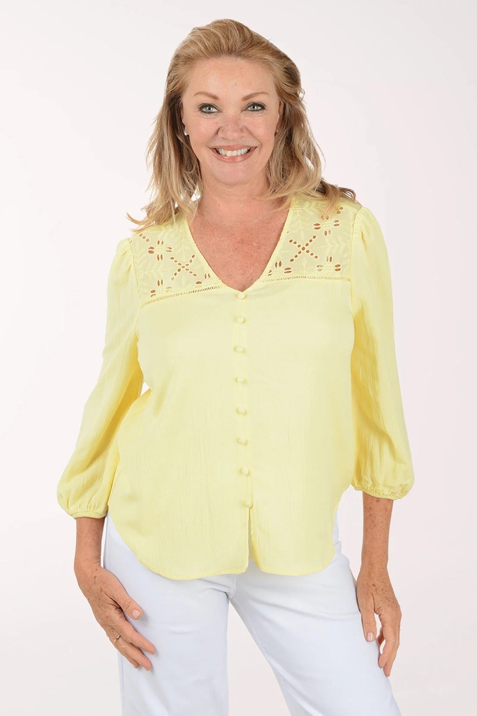 Blusa campesina de crepé