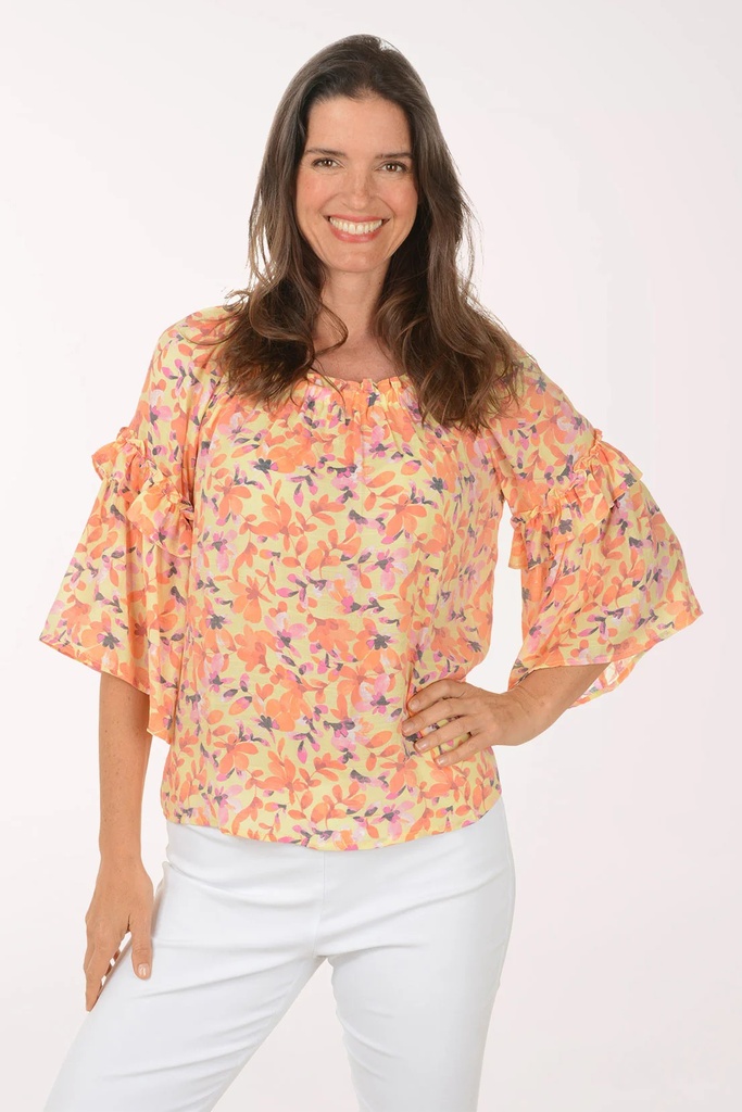 Blusa con mangas acampanadas