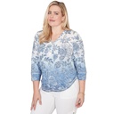 Blusa con degradado floral