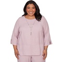 Blusa de empalme diagonal Mauve
