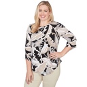 Blusa hojas y bajo asimétrico