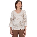 Blusa con bordado floral