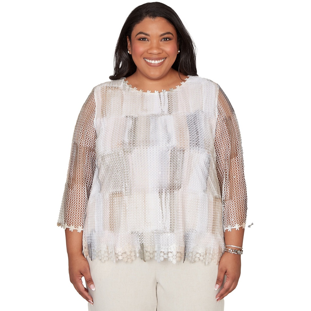Blusa con estampado de pinceladas