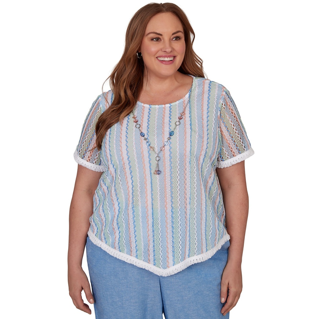 Blusa con estampado de rayas