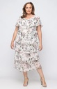 Vestido escalonado de gasa floral