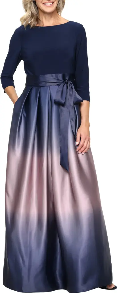 Vestido con falda plisada y degradado (copia)