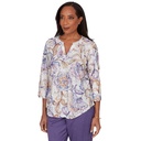 Blusa floral con escote en V