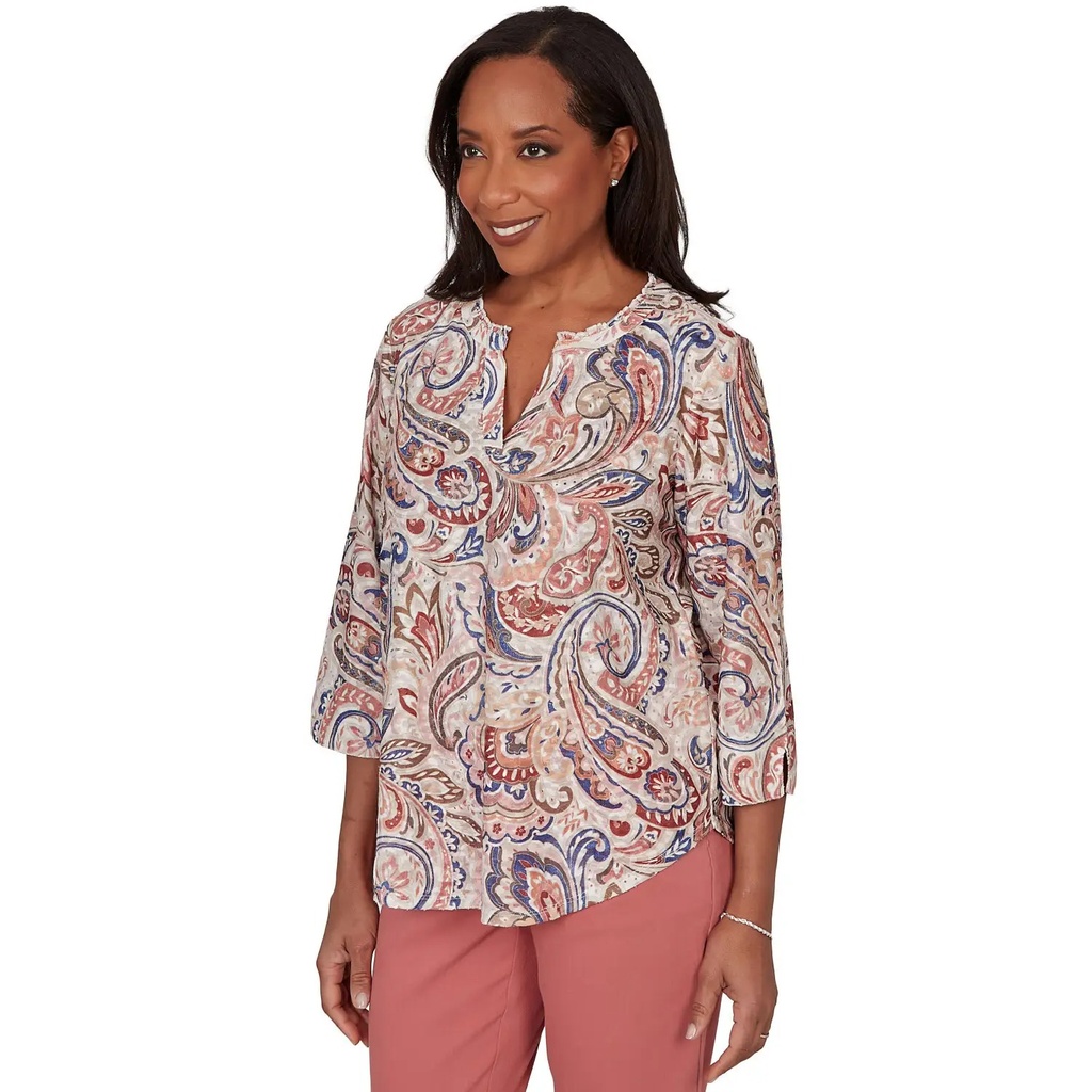Blusa con estampado paisley