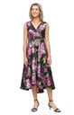 Vestido con escote cruzado floral