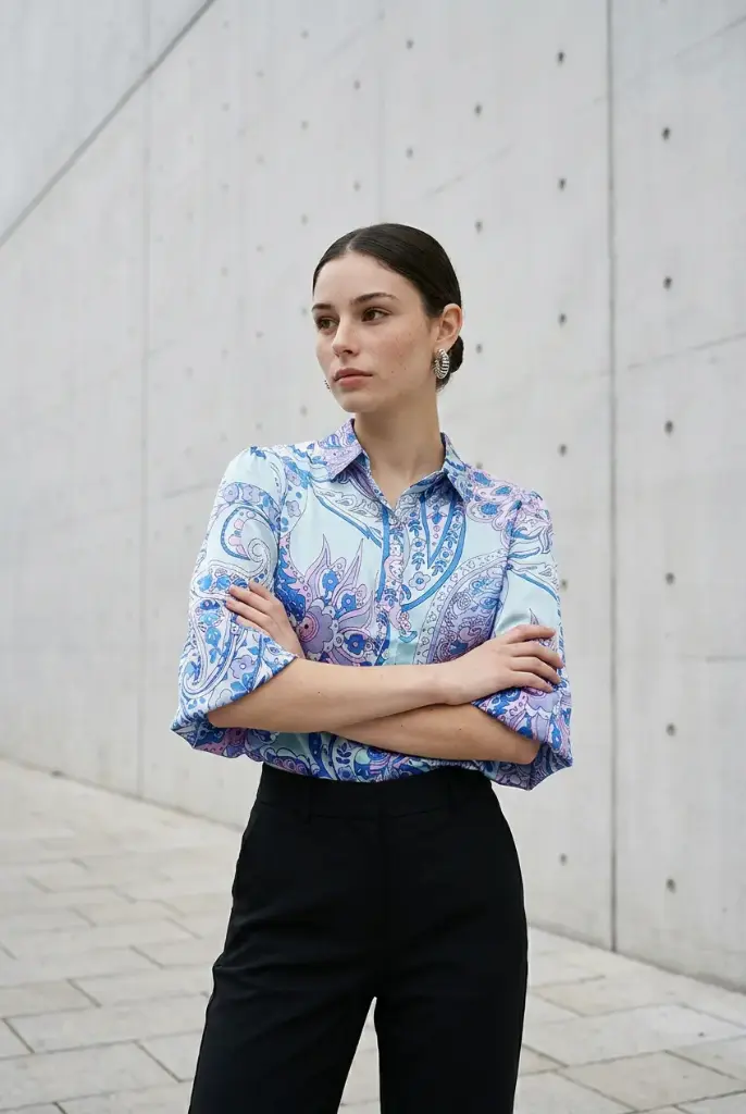 Blusa con estampado floral 