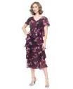 Vestido escalonado floral 