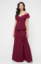 Vestido crepé con detalles en los hombros 