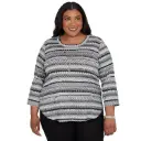 Blusa tejida texturizado a rayas  