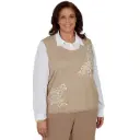 Chaleco dos en uno bordado floral 