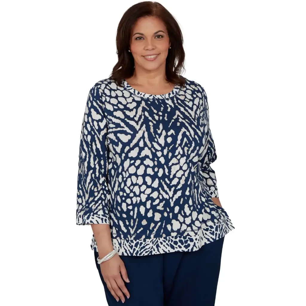 Blusa con animal print mixto