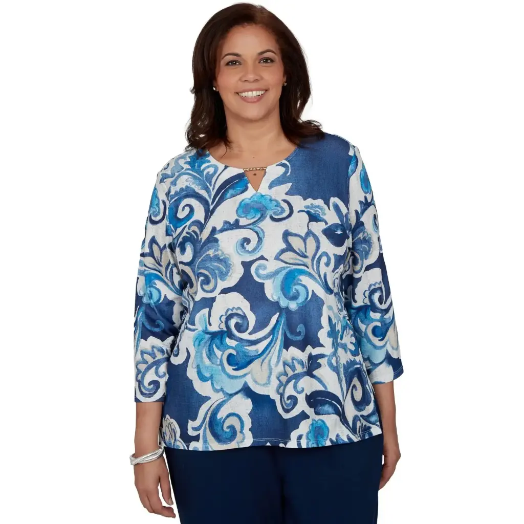 Blusa con estampado paisley explosivo