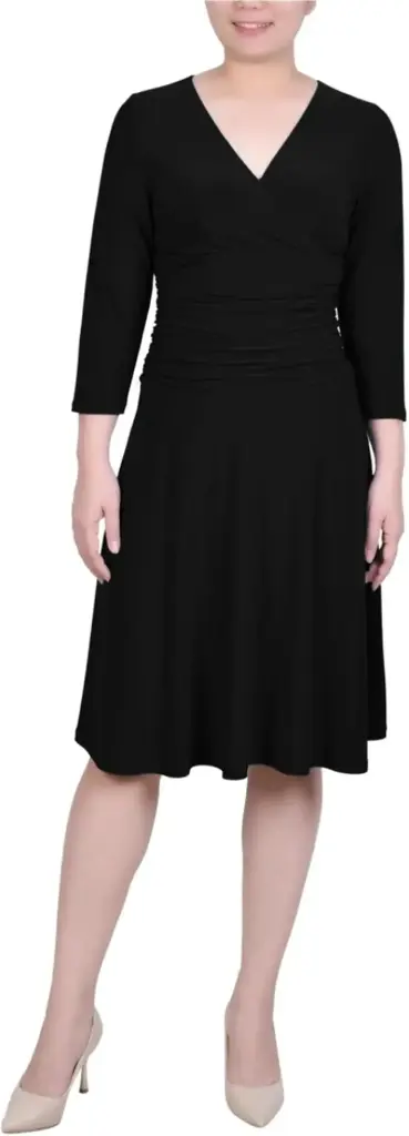 Vestido de cintura fruncida 