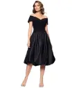 Vestido midi con falda abullonada