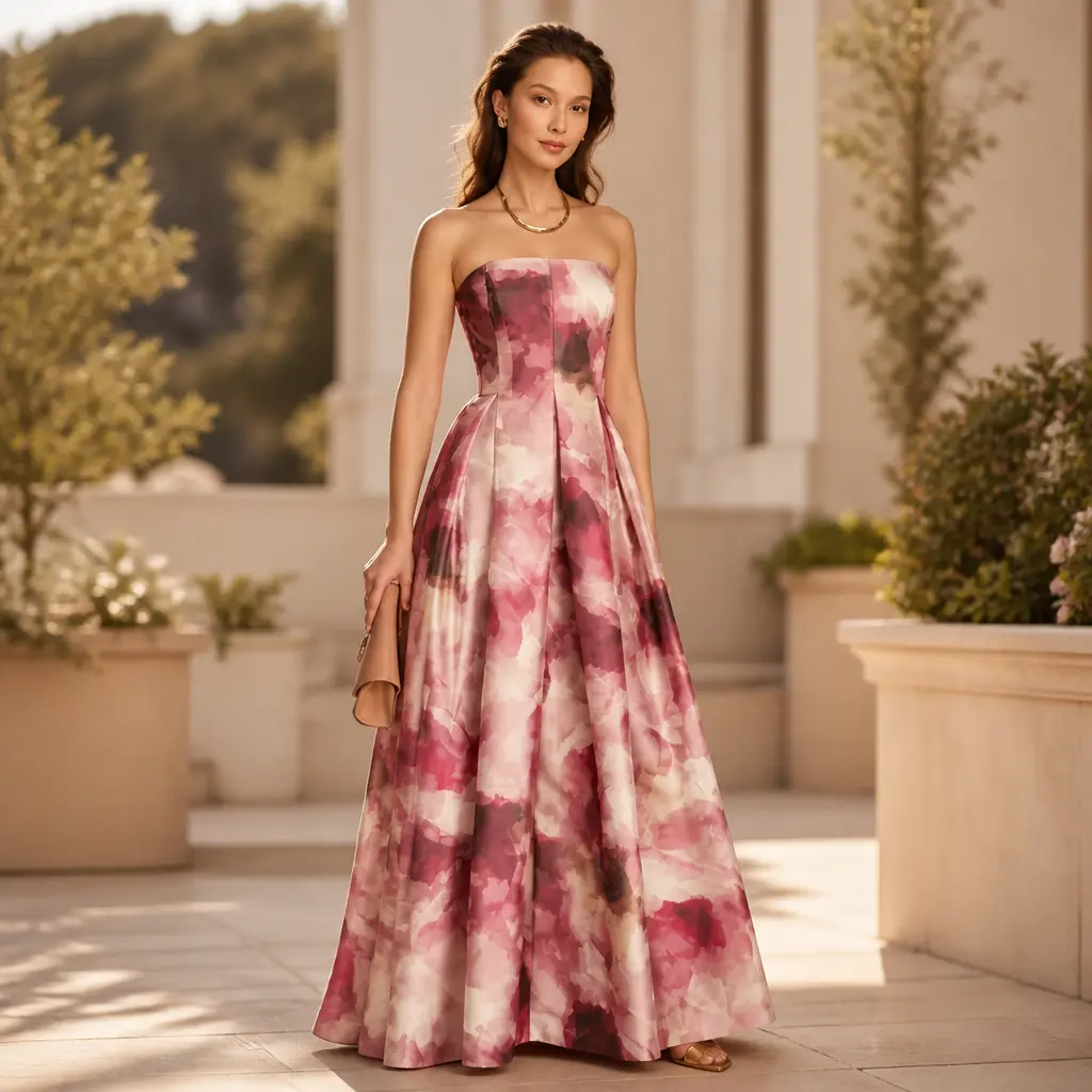 Vestido con estampado de acuarela