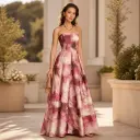 Vestido con estampado de acuarela