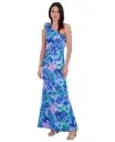 Vestido largo con estampado de acuarela